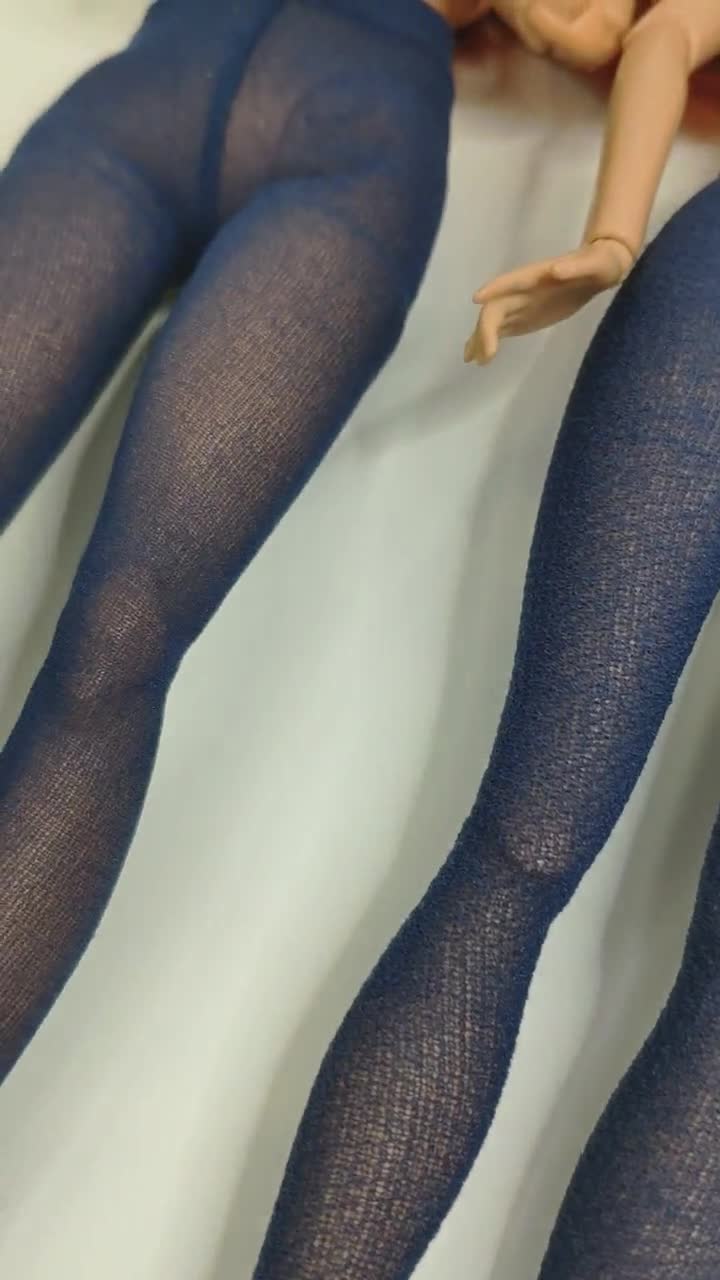 12 BJD Nylon Sheer Dark Blue Tights, Stockings or Socks. 1'6 Scale Hosiery  Can Fit Dolls Like Fashion Royalty, Poppy Parker, Nu.face Etc. 