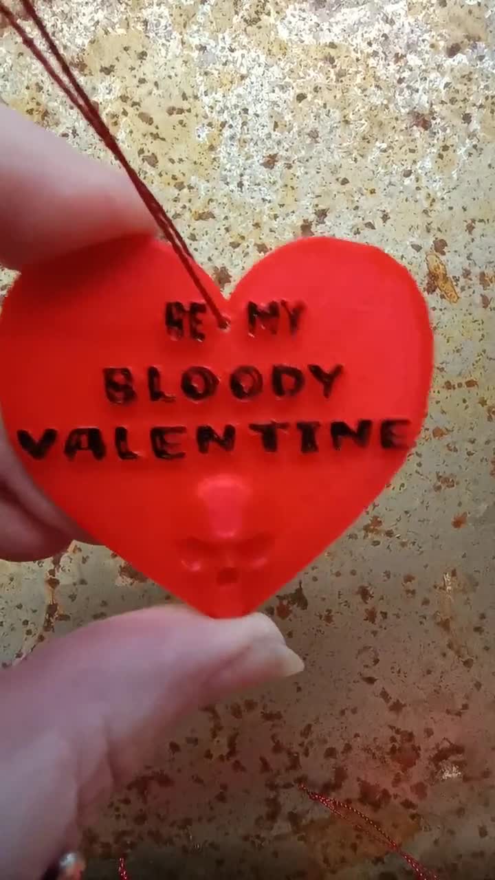 3D Printed Skull Heart Valentine Token: 'be My Bloody Valentine