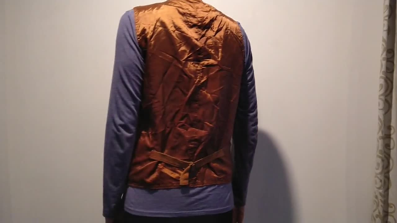 Vintage Tan Brown Suede Leather Vest Plus Size Unisex