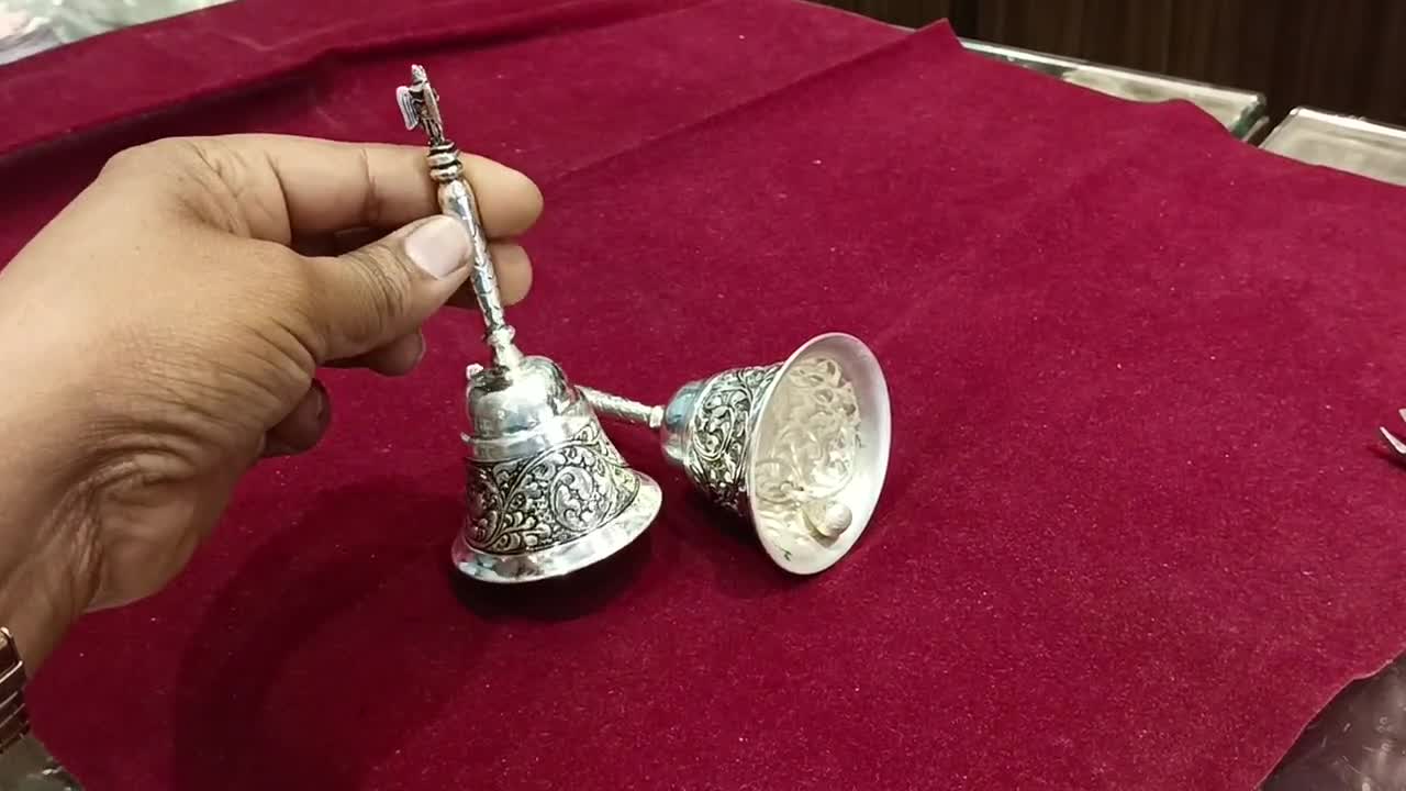 925 Sterling Silver Bell for Pooja / Mandir / Silver Ghanti -  Israel