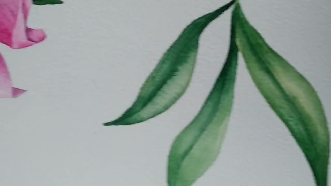 油彩画 花 ピンク ダークグリーン 紫陽花 花瓶に生けた紫陽花を描きました。 #紫陽花#あじさい