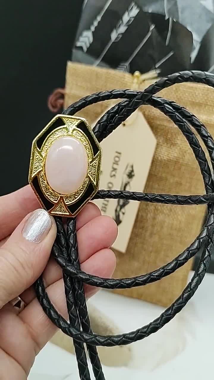 Cravatta Bolo Western Intrecciata In Pelle – Accessorio Unisex Per Uomo E Donna - 5