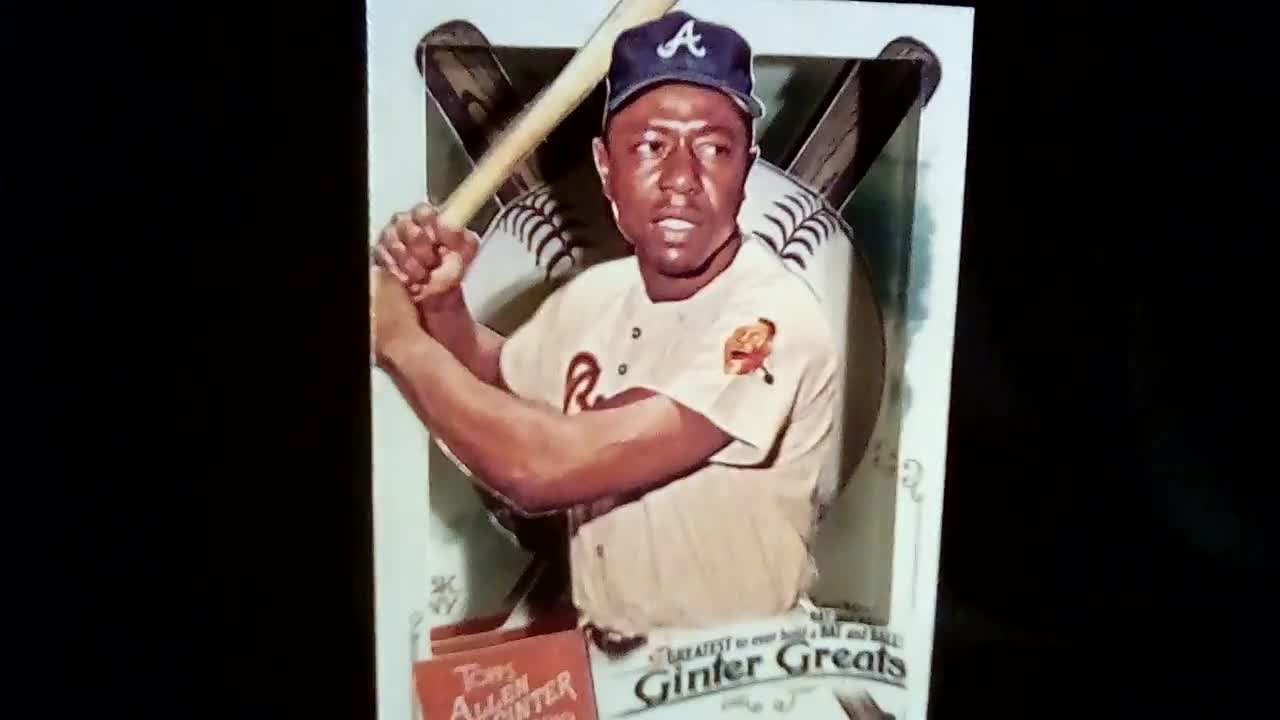 Hank Aaron Awesome 3D Baseball Card of the Milwaukee and 