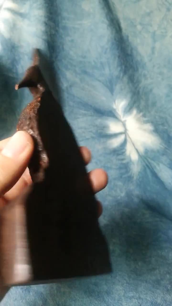 ヴィンテージの木彫りカグー鳥の置物、ニューカレドニアの民芸品