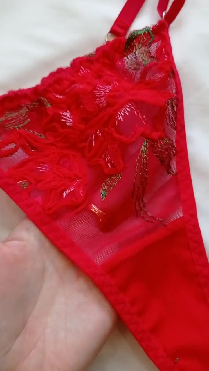 Red Mesh Lingerie Set,transparent Lingerie,hot Sexy Lingerie