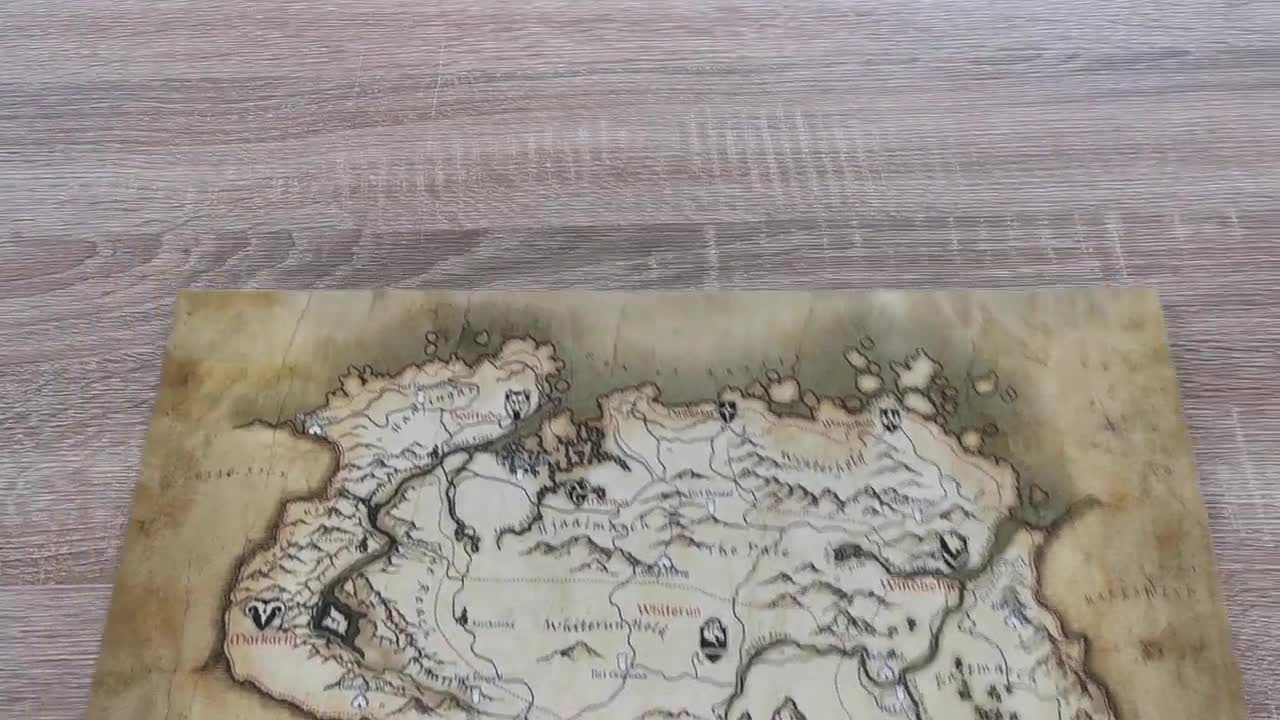 Skyrim Anniversary Map The Elder Scrolls 5 High Quality -  Portugal