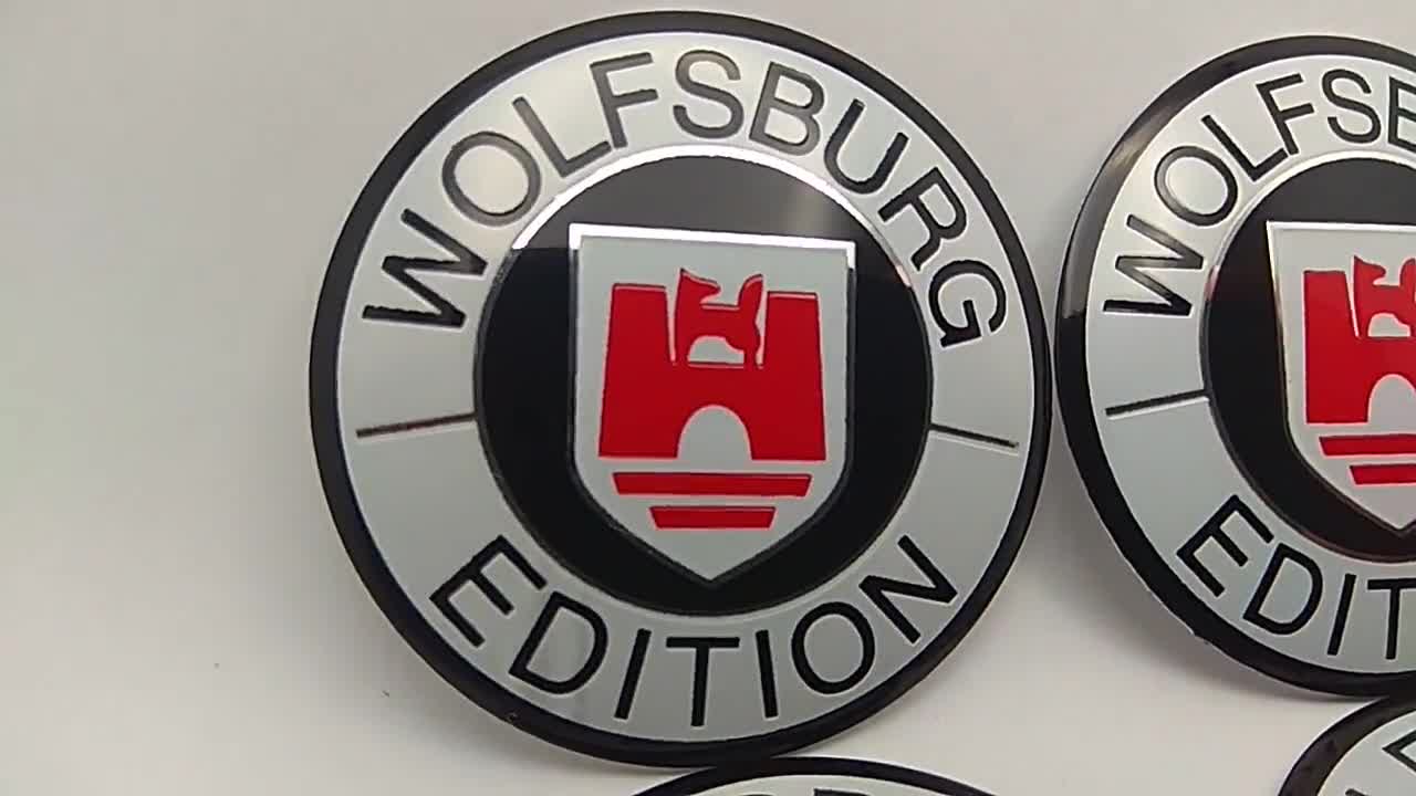 4pcs 56mm 60mm 65mm 68mm Wolfsburg Edition Logo Car Emblem Wheel Center Hub  Cap Auto Rim Refit Badge Covers Sticker Accessories