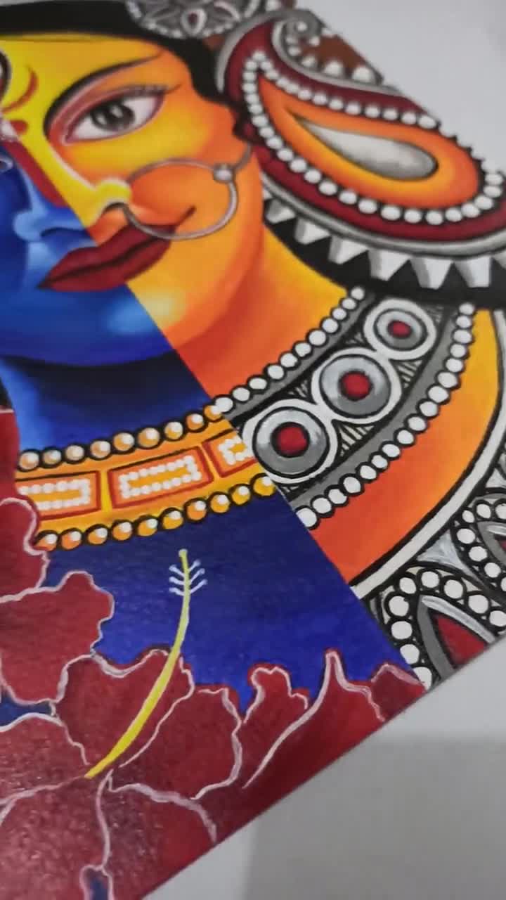 Beautiful Navratri Special Drawing With Oil Pastel. | Beautiful Navratri  Special Drawing With Oil Pastel. Watch here👇for more step by step details.  https://youtu.be/n4BHJvLBBDs | By Rang CanvasFacebook