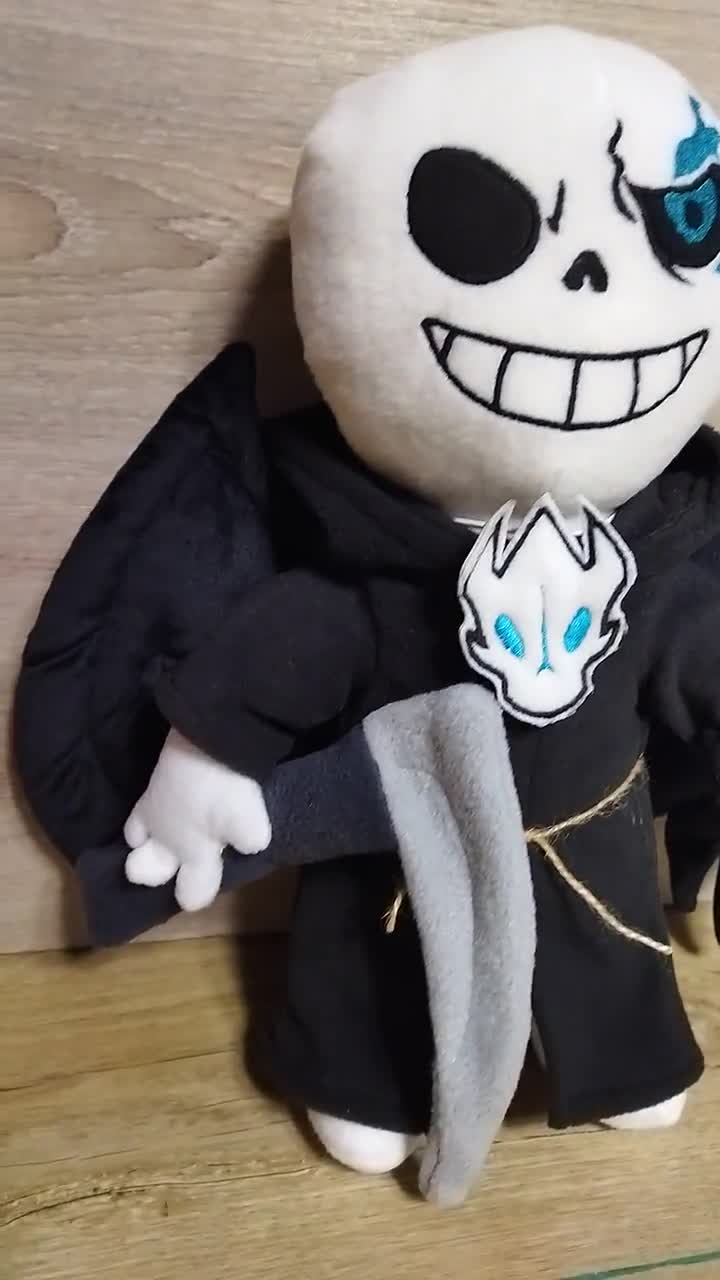 Reaper Sans. Undertale. Large Plush Toy. Size 14 Inch 