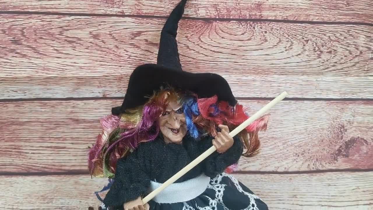 キッチン魔女人形、幸運の魔女、生垣魔女、妖精魔女の置物、家の精霊