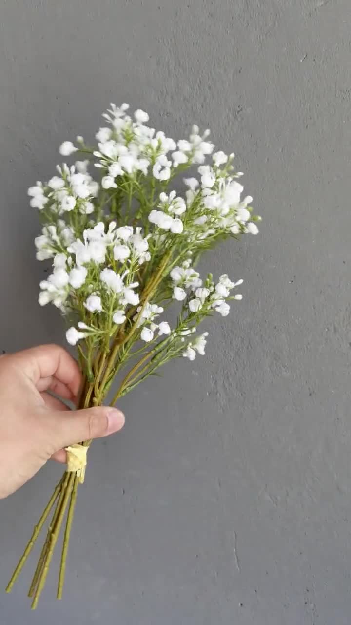 10 Pack Baby's Breath Artificial Flowers Bulk 3 Branches Faux Baby Breath  Plastic Flowers Fake Gypsophila Flower Arrangement for Crafts Fake Flowers