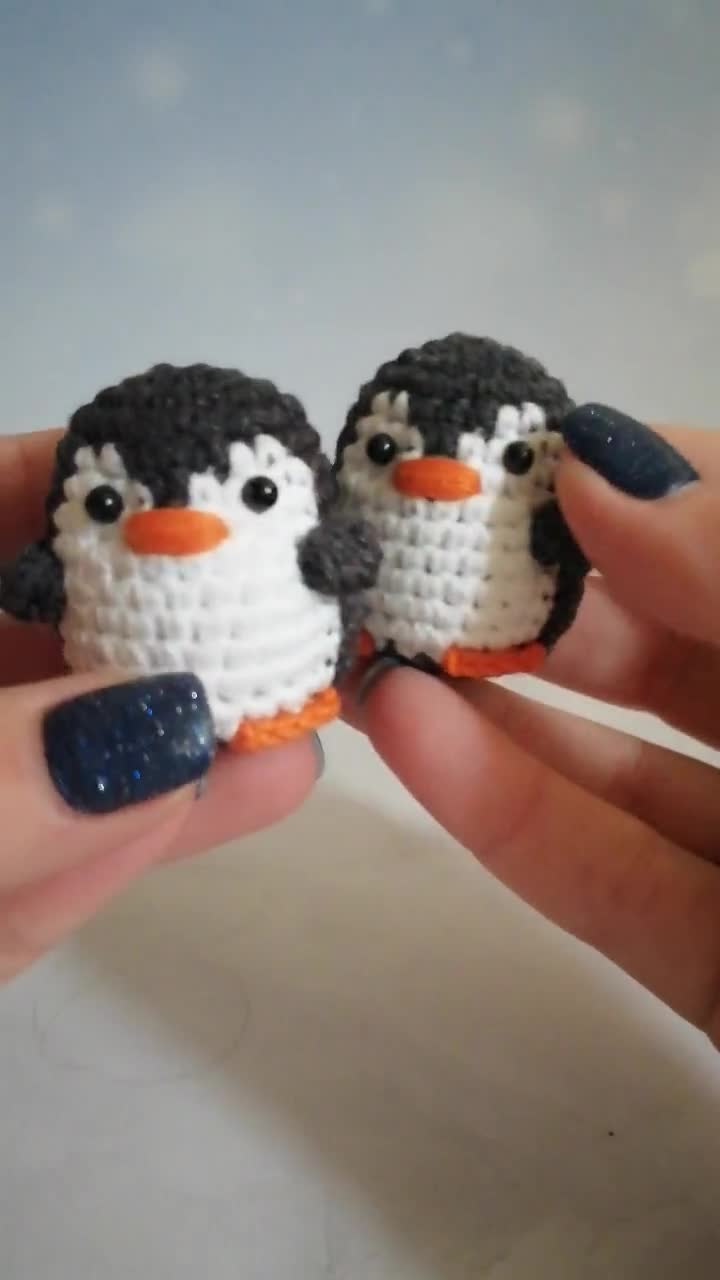 UPDATE: Made a cute mini-penguin with leftover Wooble yarn 💙 : r/Amigurumi