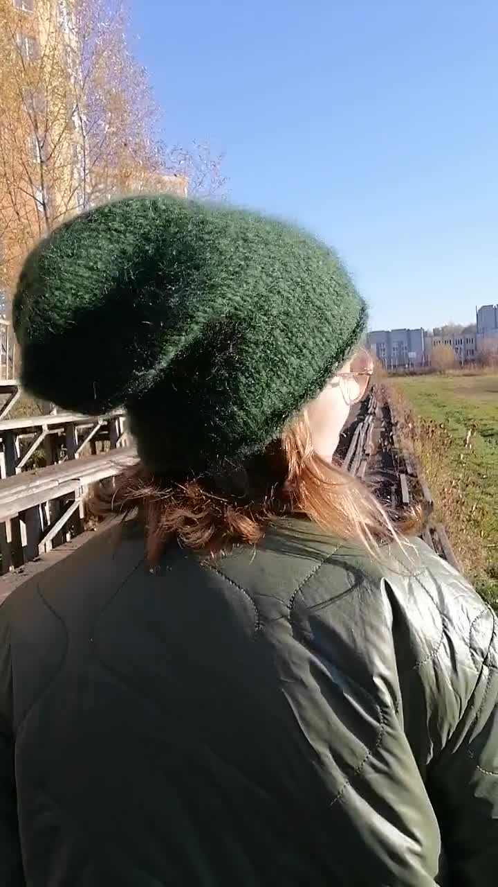 Ecodudo Acrylic Slouchy Beanie Hat For Women & Men - Soft Knit Cuffed Winter Hat In Light Green