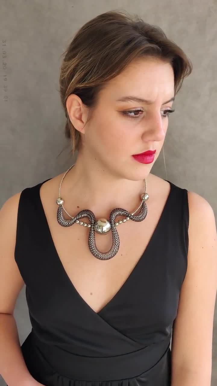 Womens Unusual Silver Designer Necklace | LOVE2HAVE UK!