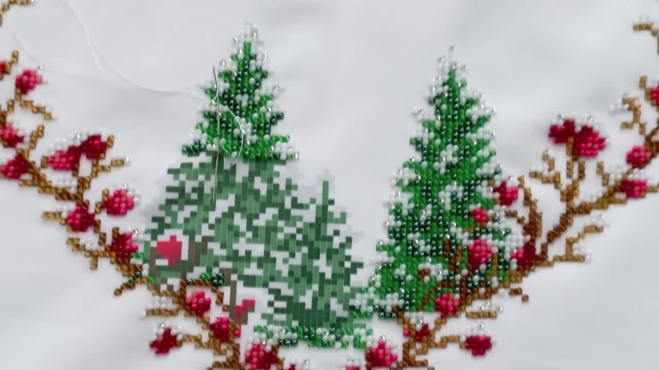 Full Coverage Bead Embroidery Kit Landscape. DIY Beading Nature Embroidery  Bead Kit Picture of Comfort 