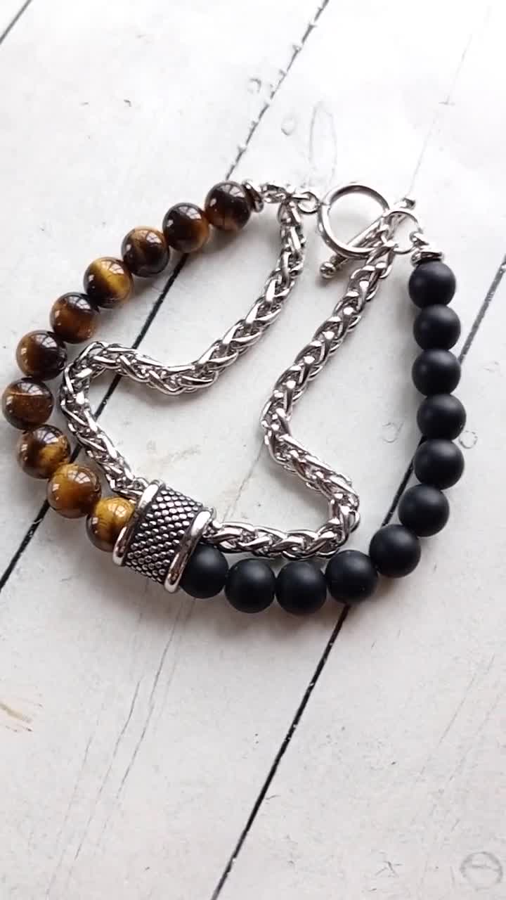 Pulsera De La Cadena De Oro De Joyas De Parejas: Pulseras De Boda De Acero Inoxidable Con Placas