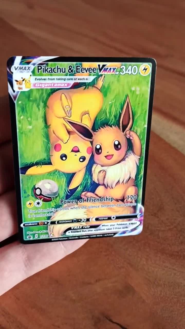 Pokémon Card - Pikachu and Eevee Vmax - Custom Made - New Pokémon Card - Pikachu and Eevee Vmax - Custom Made - New