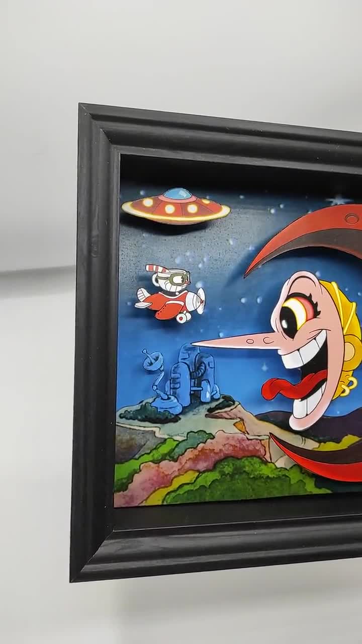 Cuphead King Dice Shadowbox Art 