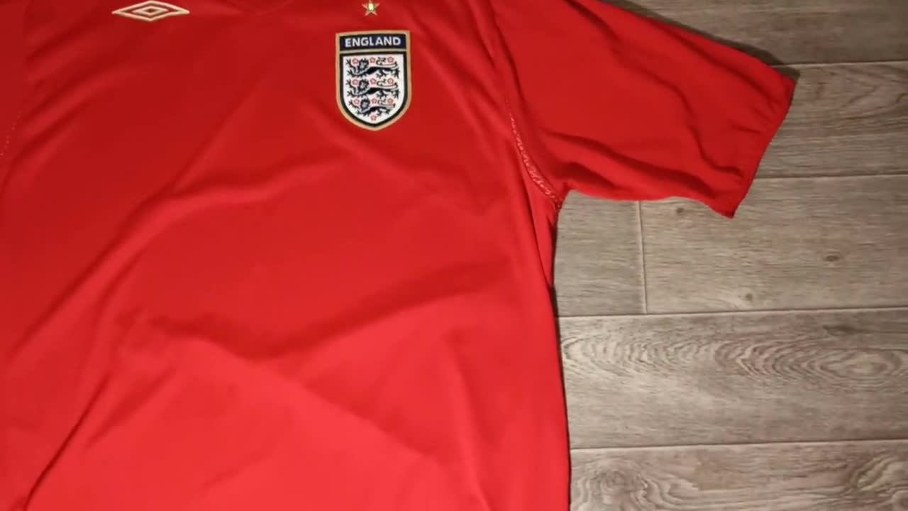 England Team Jersey Away football shirt 2004 - 2006 Red Umbro Trikot Mens  SZ XL