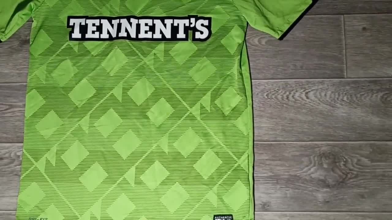 Celtic Away football shirt 2010 - 2011. Sponsored by Tennent's