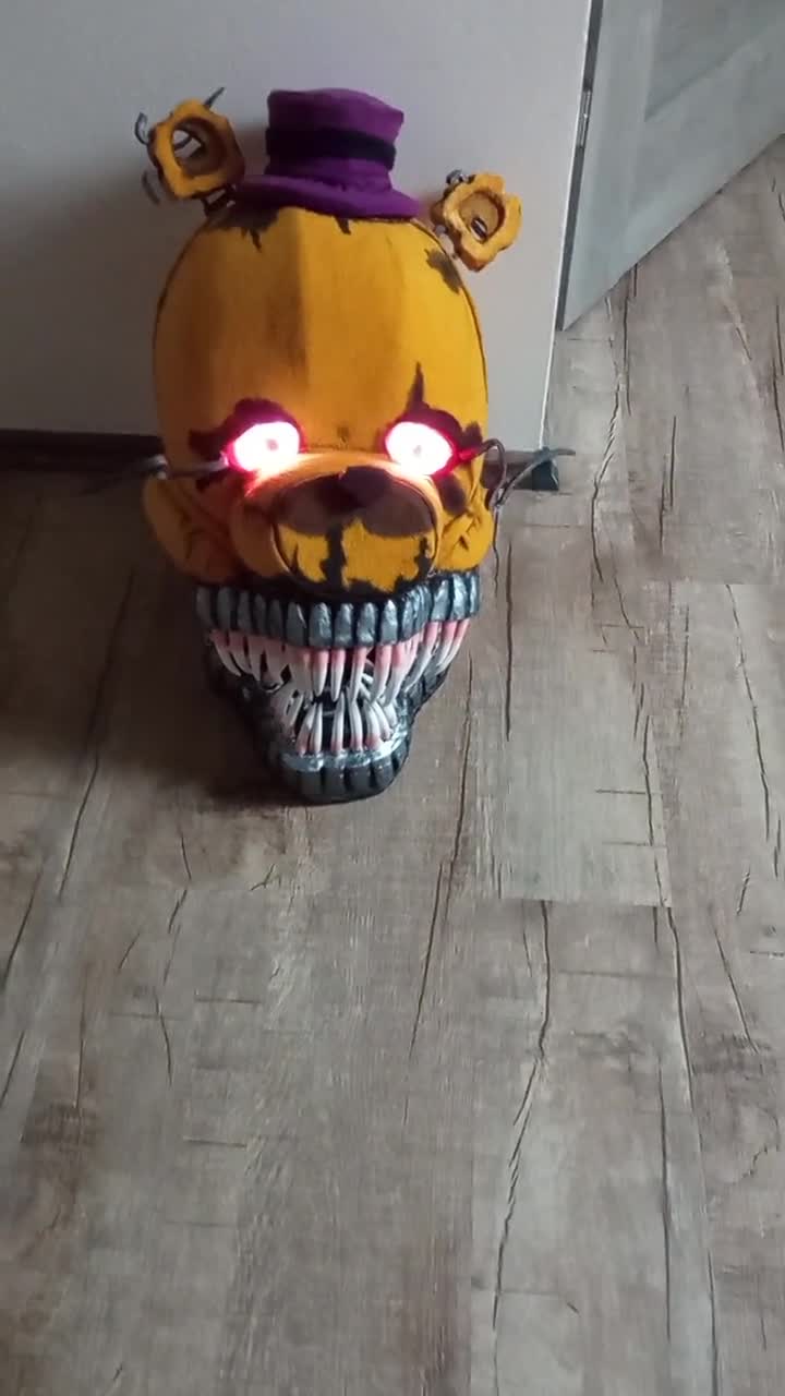 Nightmare Fredbear Cosplay Head 