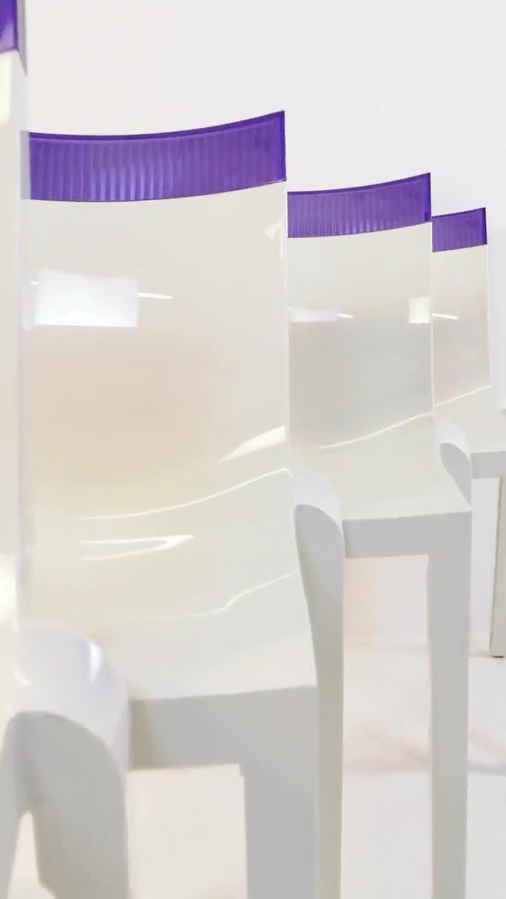 Set di 4 sedie Hi-Cut di Philippe Starck per Kartell trasparenti e