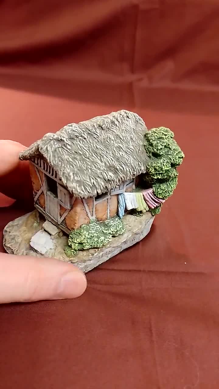 RARE LLANOS & MAINGOT Handmade Authentic Caribbean House Sculpture