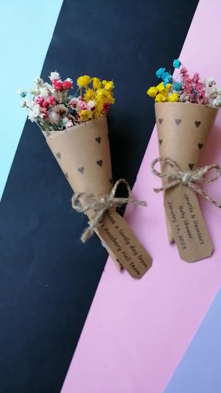 Magnet favors bouquet mini Colorful dry flower bouquet favors -  Italia