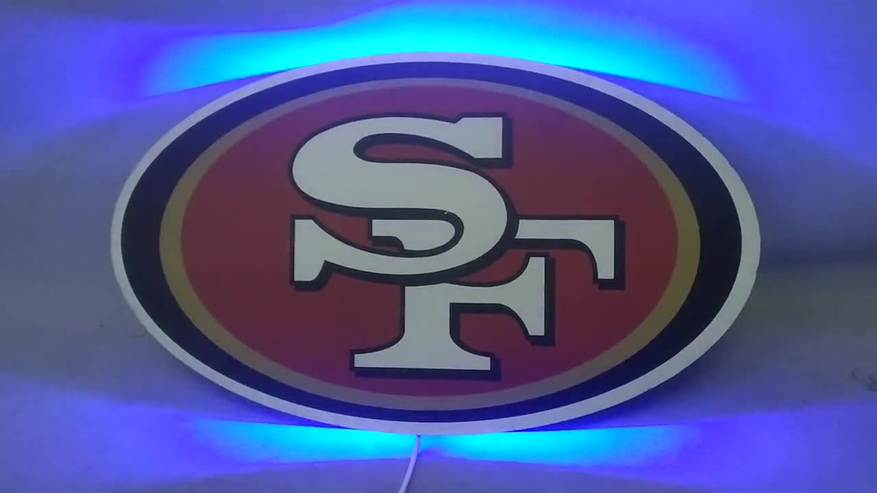 San Francisco 49ers Led Light Sign, San Francisco 49ers Wall Decor, Led  Sign for Wall, 49ers Home Wall Art, American Football 