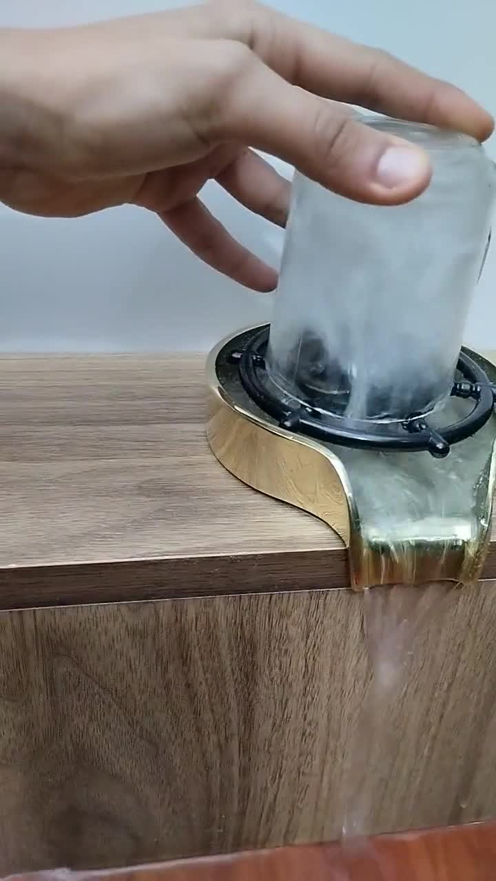 Unlacquered Brass Kitchen Sink Glass Rinser, Bar Utensil Cleaner video poster