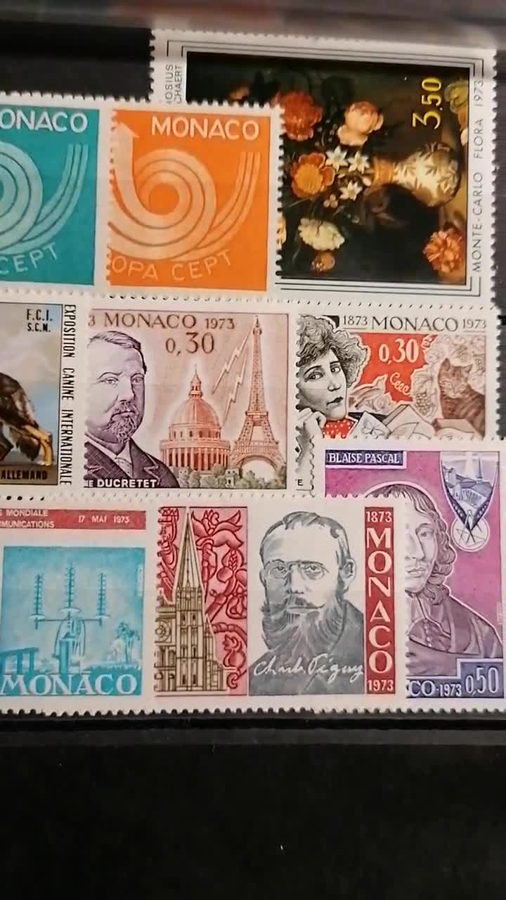 【Rare】　STAMPS of the WORLD 1973 Postage Stamps. Monaco 1973, Rare, Valuable Stamps. Philately. - Etsy