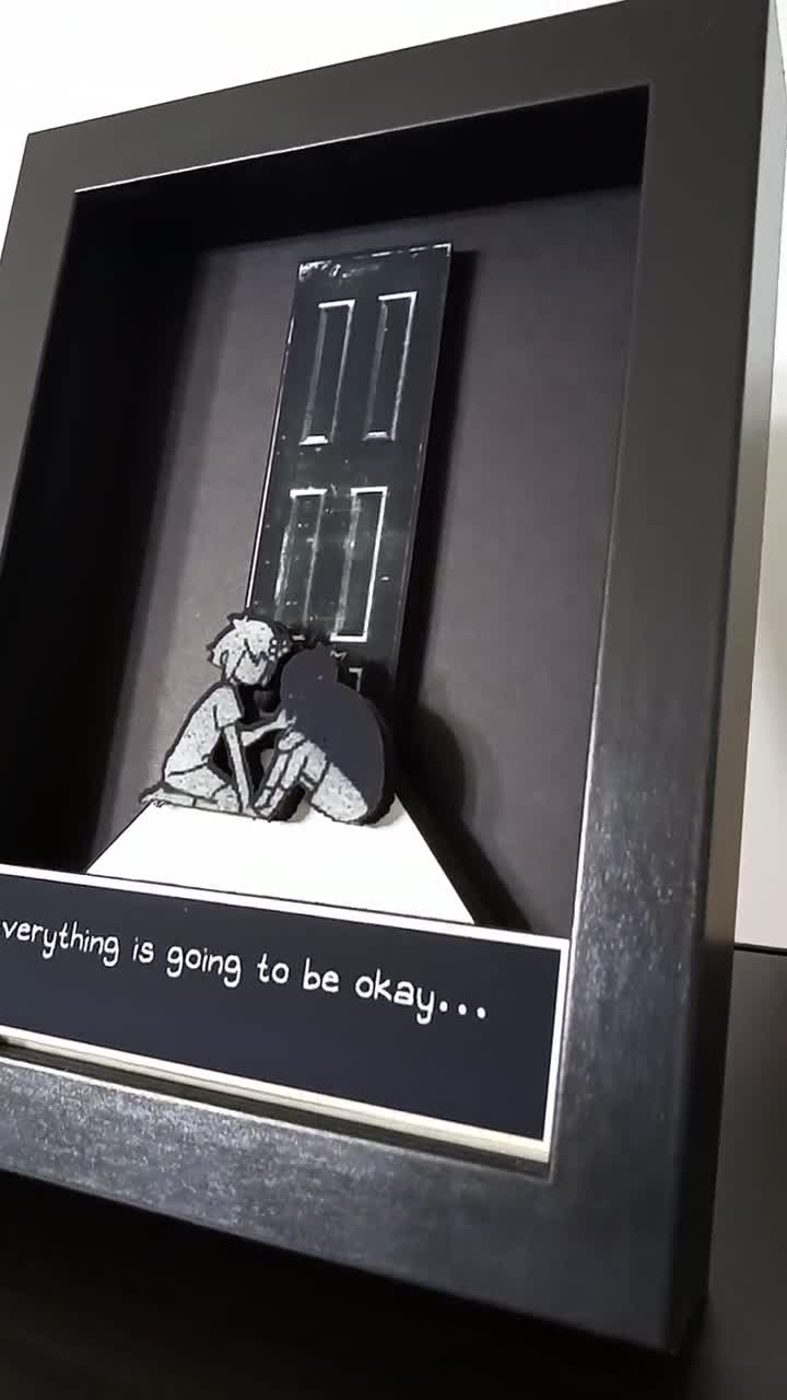 Omori everything is going to be ok Shadow Box Diorama 3D Pop