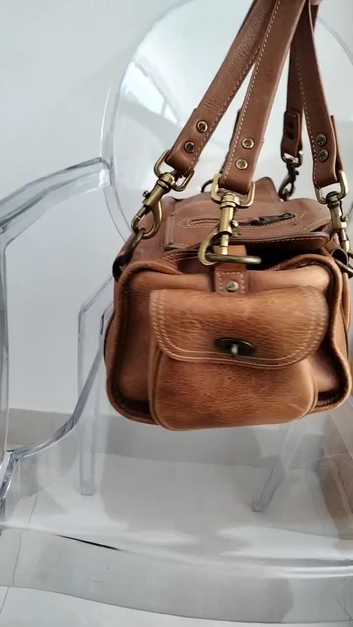 VIDEO* Vintage "MULBERRY ALANA" Oak Tan Leather Handbag Large Oversize %  Genuine Tote Handbag Designer Bag England Fashion Designer