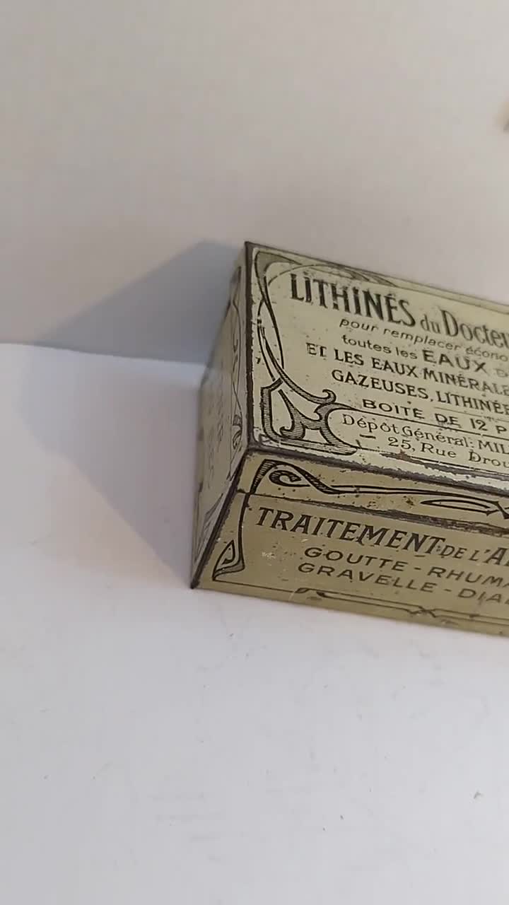 Vintage Dilaxin Laxative Medicine Box - Medical Advertising - Ruby