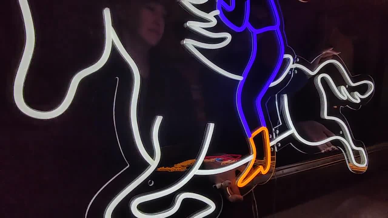 人気特価激安 Led Horse Riding Cowboy Sign, Neon Rodeo Neon, Horse Cowboys パンツ