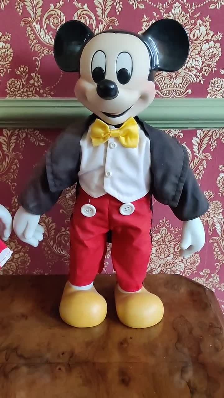 Ultra Rare Mickey En Minnie Mouse Porcelain Musical Dolls