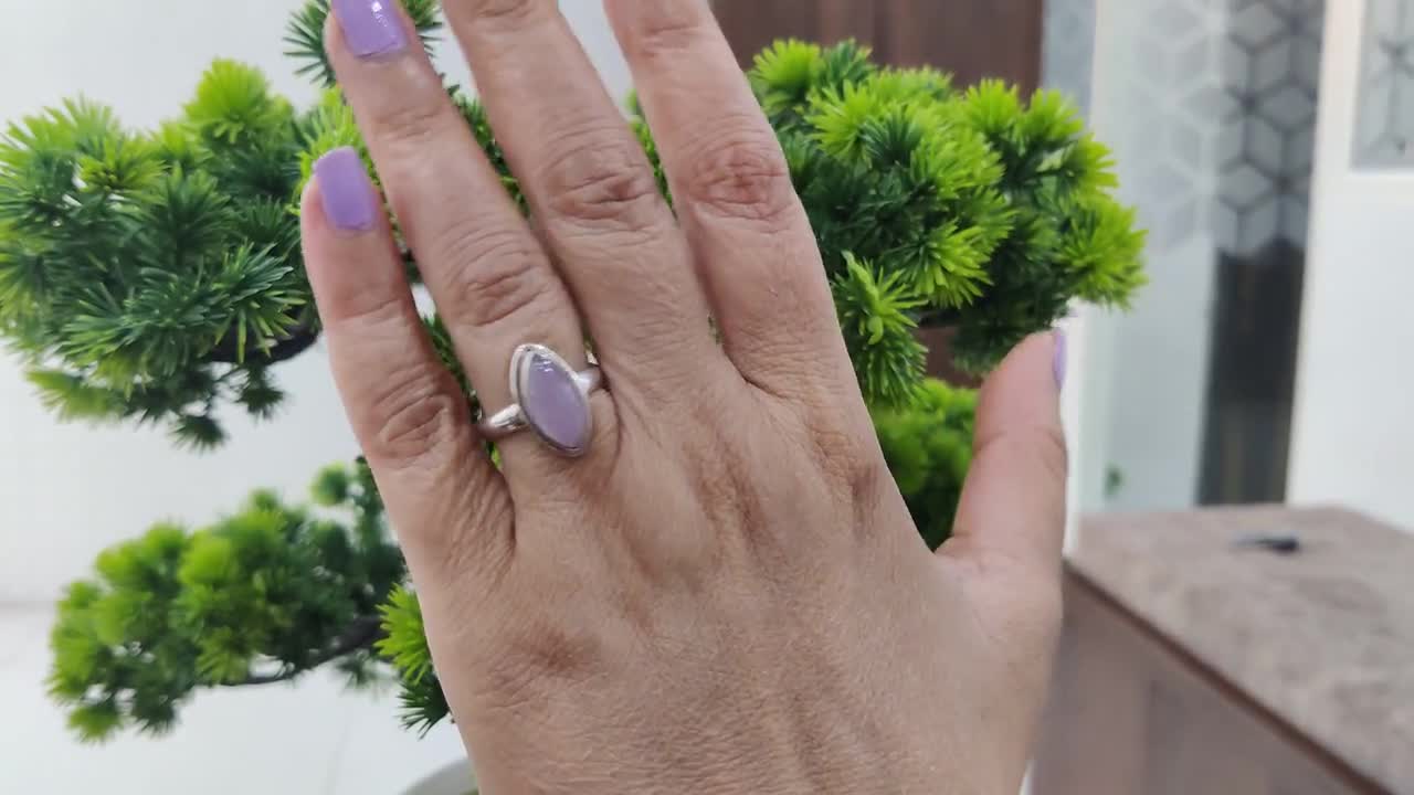 5 anillos para el cabello con piedras preciosas de cuarzo rosa