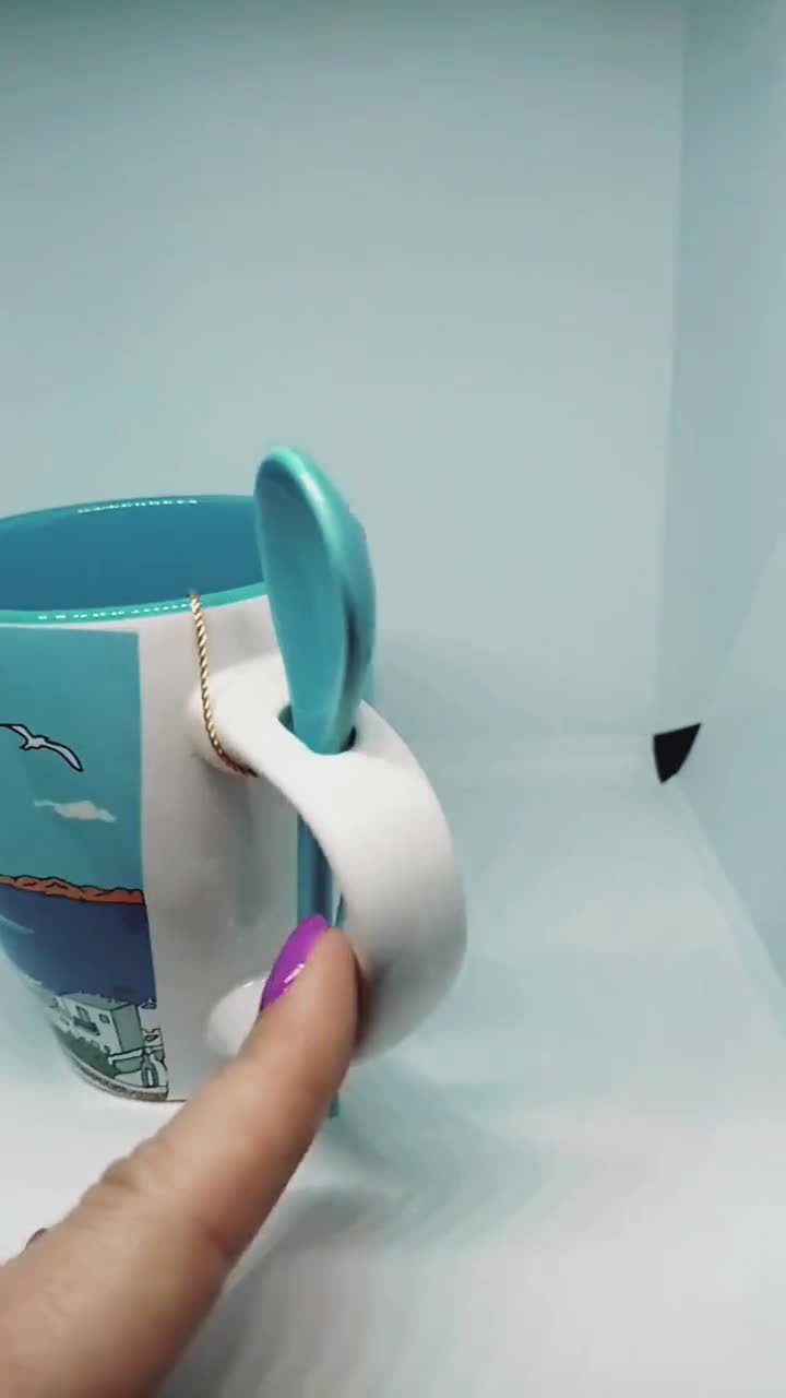 Mykonos windmill large coffee mug video poster