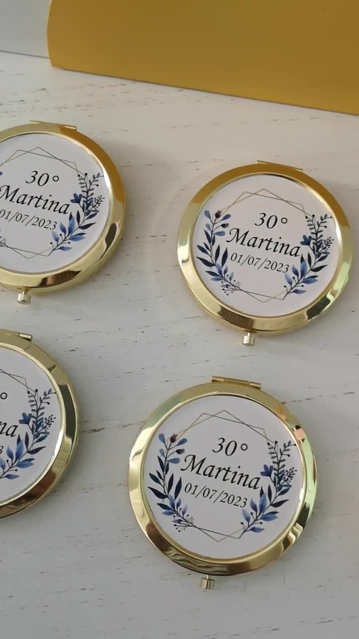 Personalized Gold Compact Mirror Anniversary Bulk Gifts, Custom Minimalist  Wedding Favors, Custom Beauty Decor, Unique Birthday Favors 