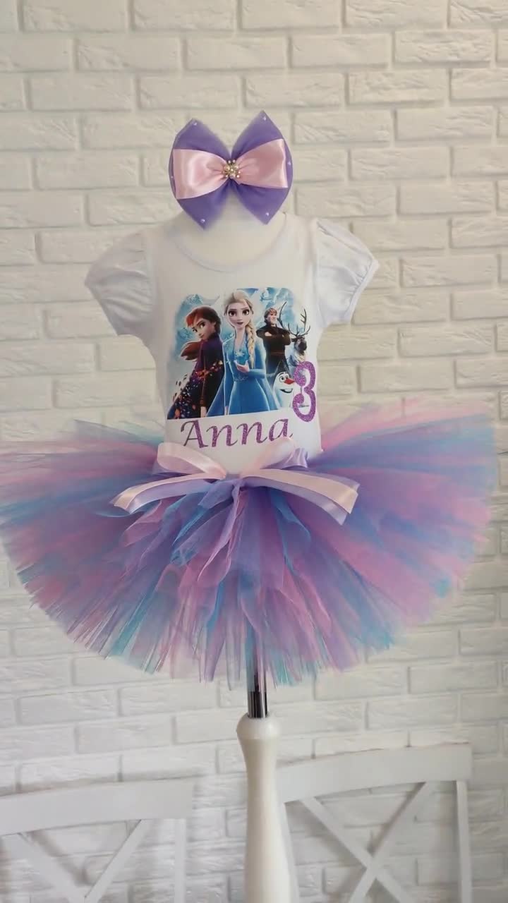 Frozen Birthday Tutu Outfit, Elsa Birthday Outfit, Frozen Party