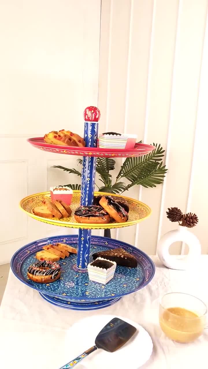 Soporte para tartas con tapa para fiesta, postre, plato para tartas, plato  para servir, soporte para perfecl Puesto de pasteles