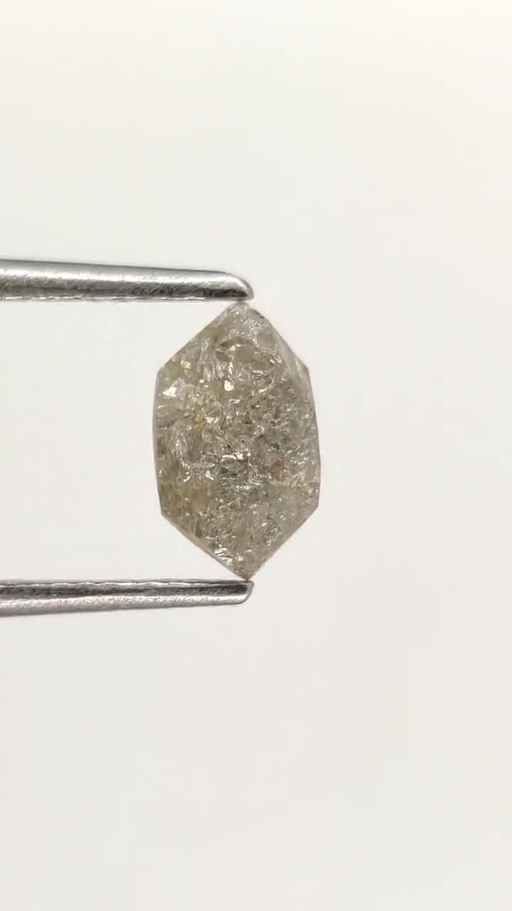 1.36 Ct, 8.9 X 5.2 X 3.1 MM, Gray Color Rough Hexagon Shape