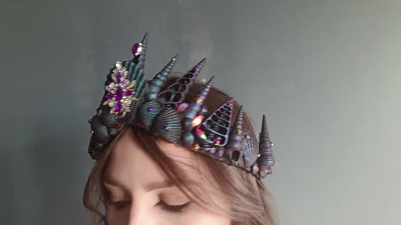 Seashell Headband Gold Mermaid Crown Headband - Seashell Siren Costume ...