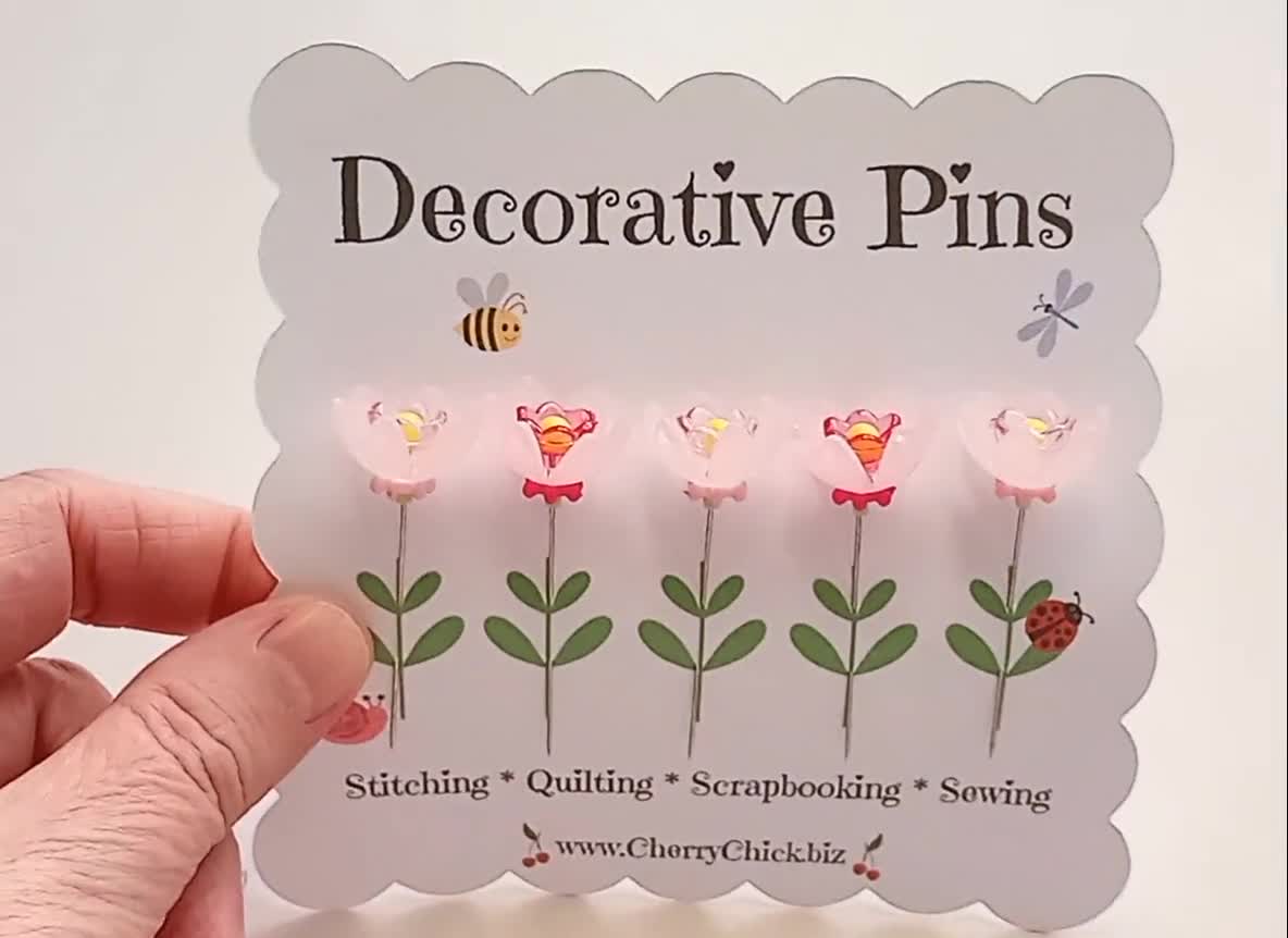 Sewing Pins Gift for Quilters Decorative Pins Pretty Pins Fancy