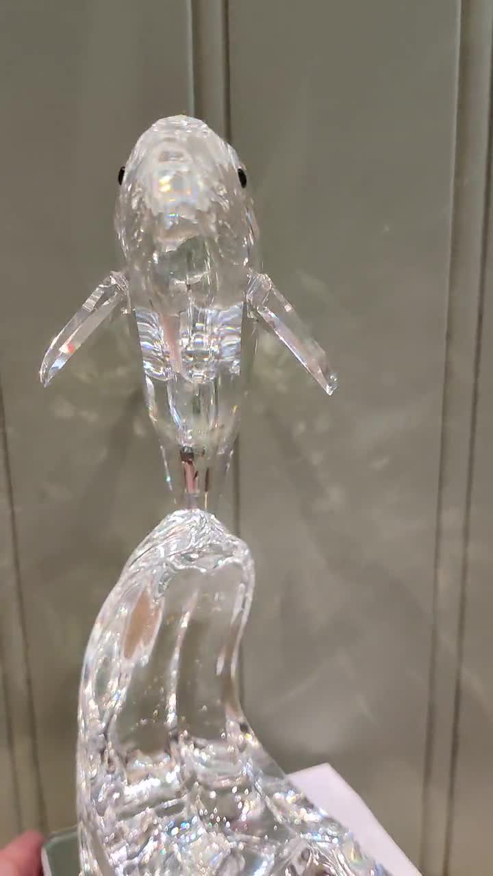 Swarovski Crystal Dolphin Figurine: Prestige Maxi, Original Case