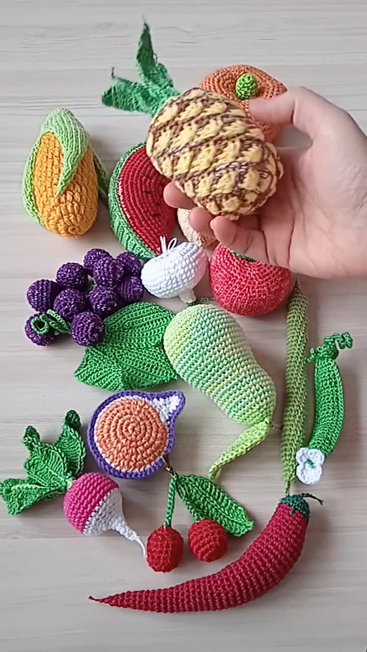 Jouet au crochet pour femme, ananas et fleur, décoration de