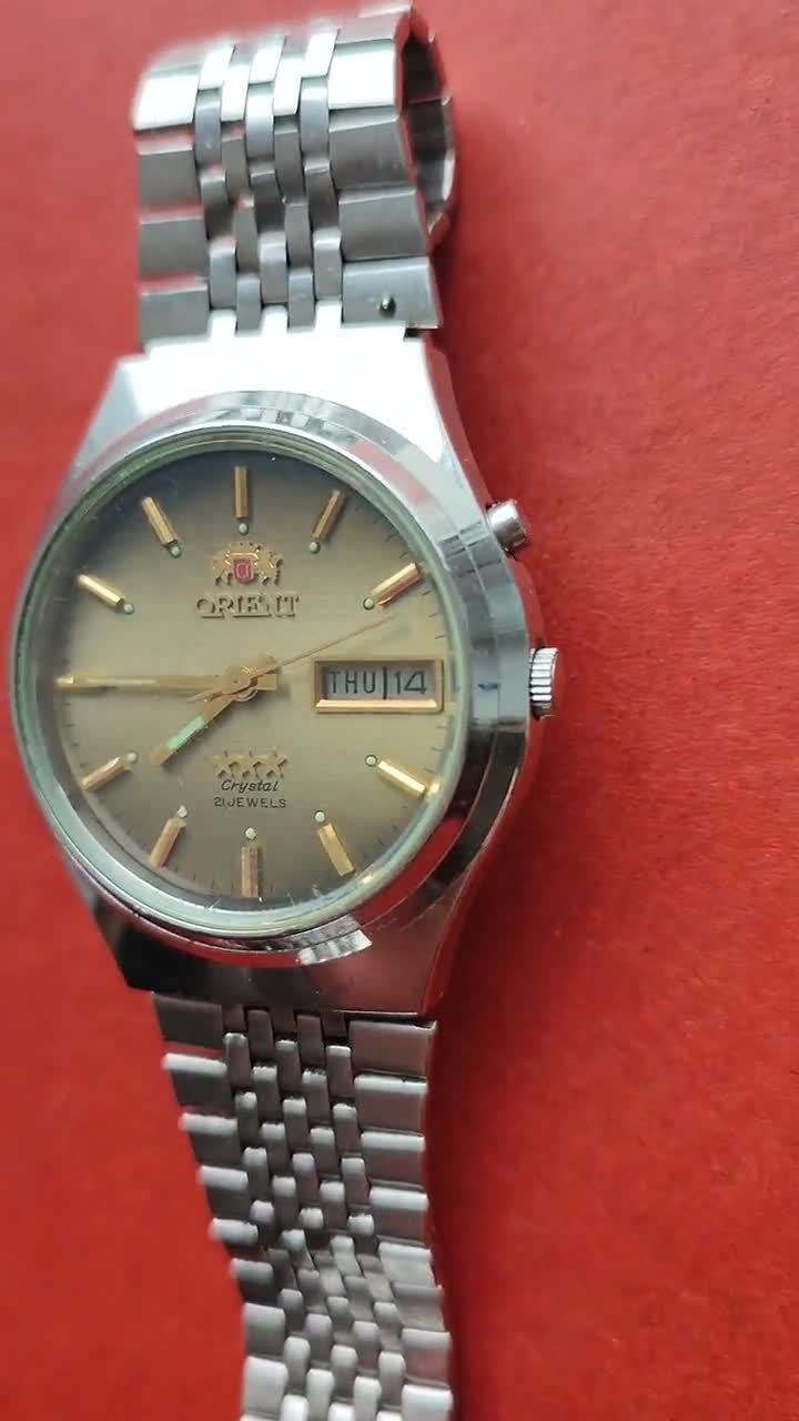 【ORIENT】810305-40 スーパースリム 80's ヴィンテージ 1980's ORIENT 3 Star Men's Watch Vintage Japanese Mechanical