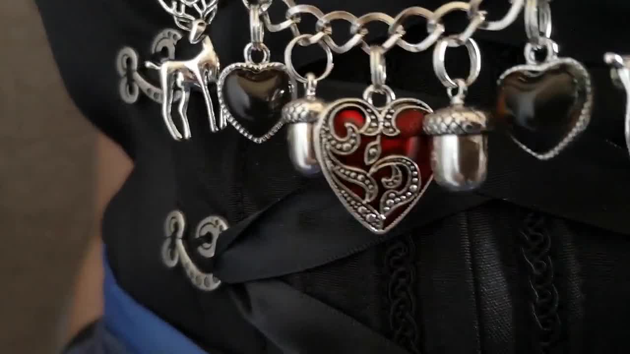 Charivari, Necklace, Earrings for Dirndl, Dirndl Jewelry, Hearts