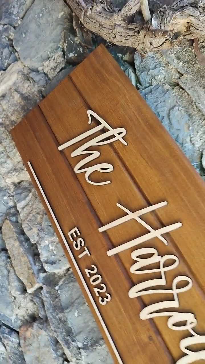 Personalized Wedding Sign, Patio Sign, Established Sign, Anniversary Gift,  Family Sign Wood, Business Sign, Lounge Sign, Custom Wall Decor