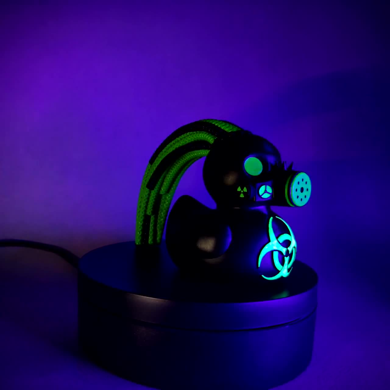 Technoduck - the Cyberpunk Aviator Duck - Handmade and Hand